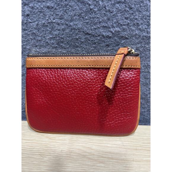 Dooney & Bourke Small Pebbled Leather Wrist Bag Zip Closure, Detachable Strap - Picture 3 of 9